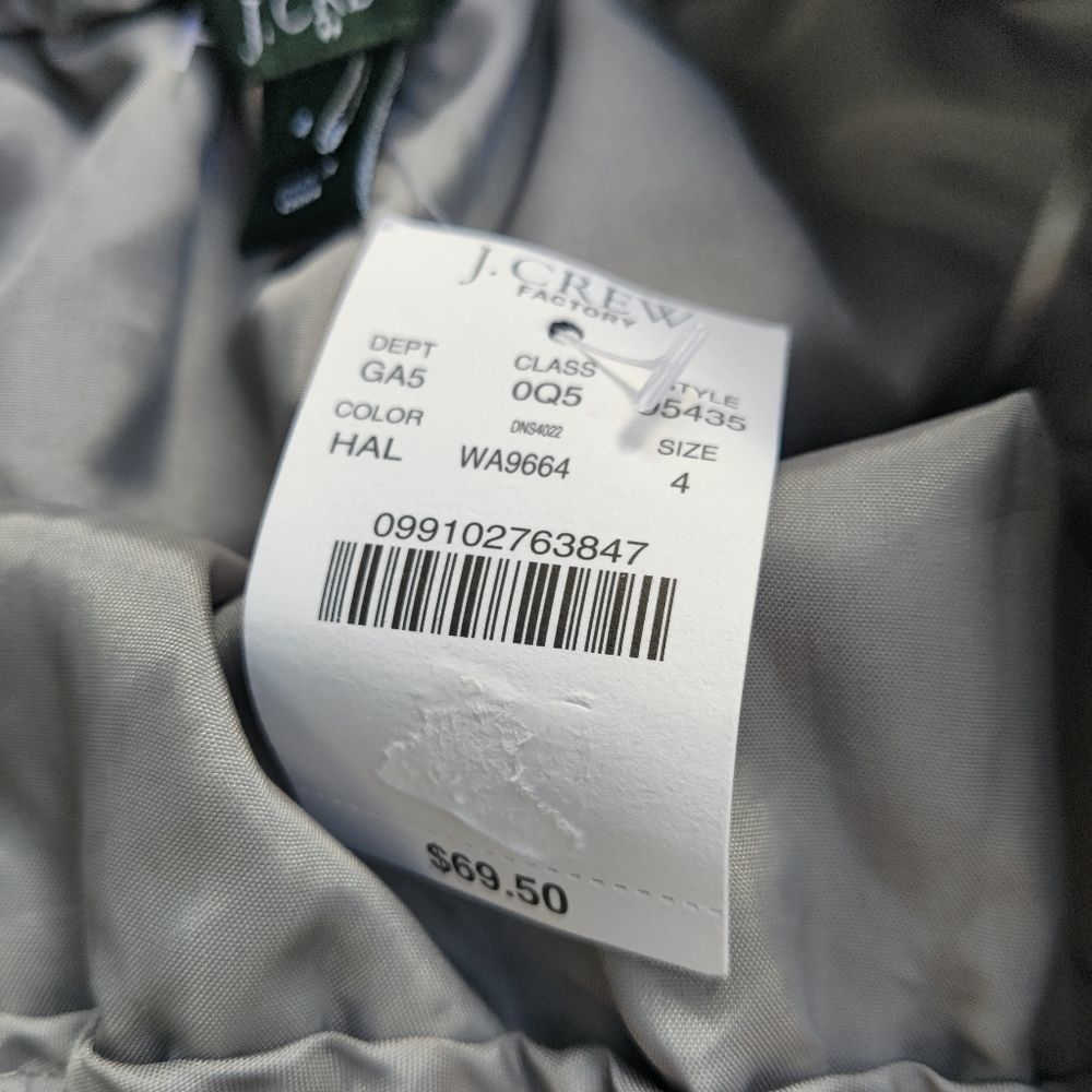 J Crew Factory Gray Paper Bag Skirt Mid Thigh Size 4 - Picture 7 of 7